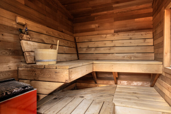 Sauna at Denali Crow's Nest Cabins